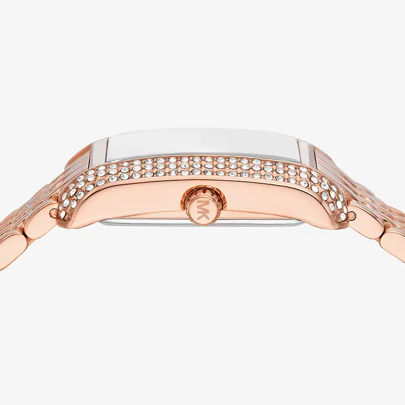 Michael Kors Petite Emery Pavé Rose Gold-Tone Ladies Watch- MK4743